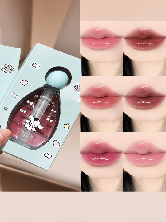 "Moisturizing Lipstick" -lab bo‘yog‘i, yaltiroq, 6 tasi 1 tada pomada - 