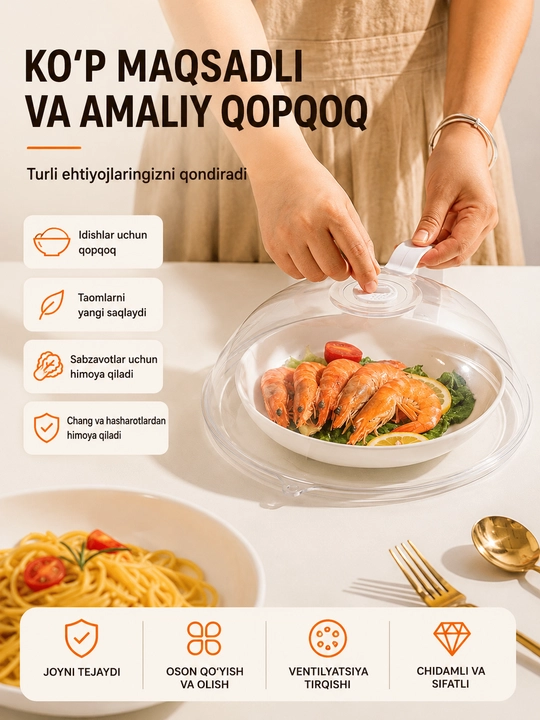 Крышка для микроволновки от брызг, защитная крышка для разогрева еды