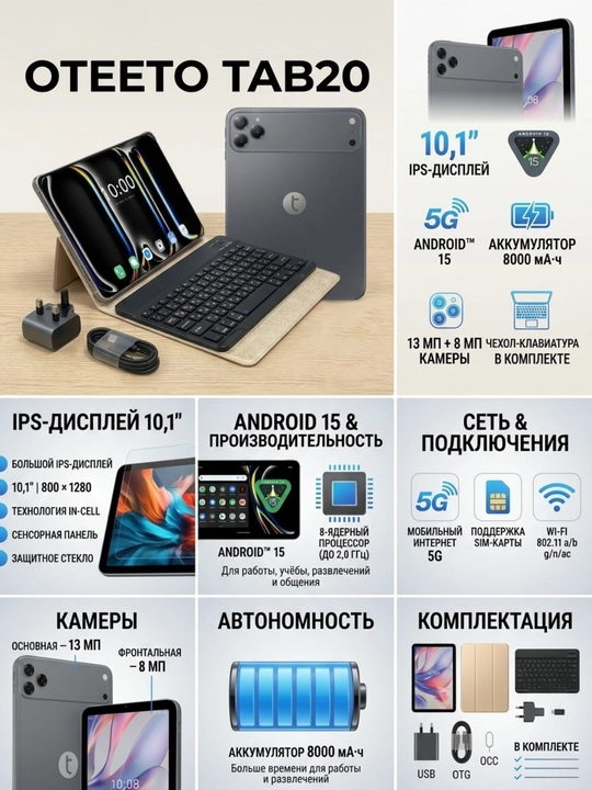 Планшеты с клавиатурой - удобное решение для учёбы, работы и повседневного использования