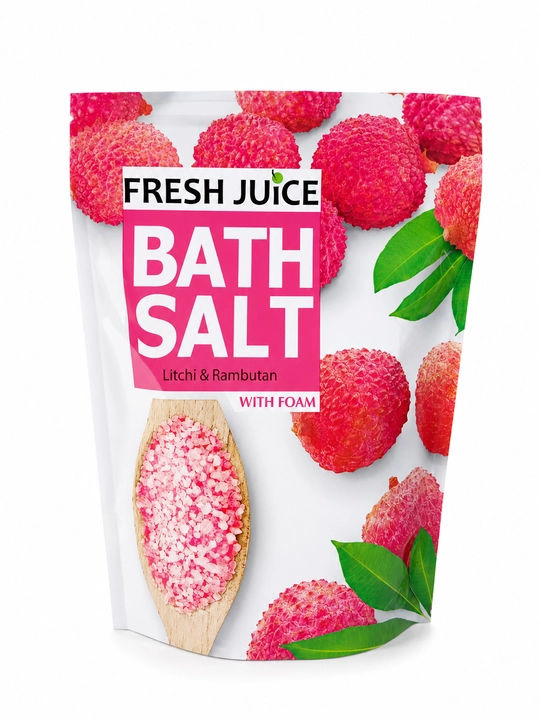 Fresh Juice dengiz tuzi va lichi hamda rambutan iforli vanna uchun tuz - 