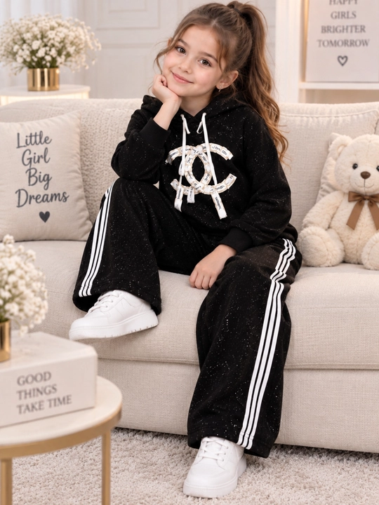 Костюм двойка для девочки, худи и широкие брюки, спортивка, 4-6 лет