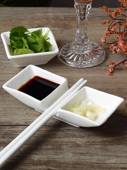 oya sousi va gazaklar uchun Huaxin H1595 11,5 sm oq rangli sopol sousdon, 1 dona