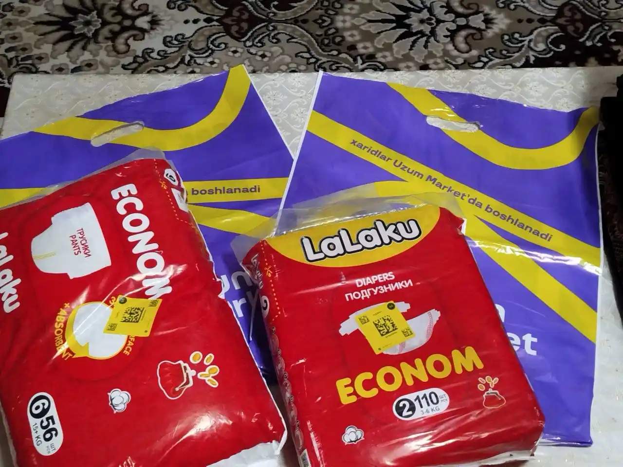 Tagliklar LaLaku Econom, o‘lchami 2, vazni 3-6 kg, 110 dona