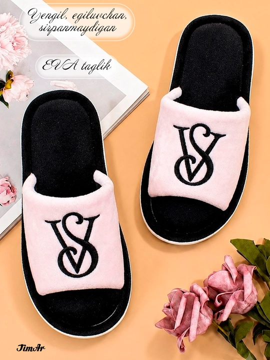 Ayollar uy shippagi, ochiq uchli, issiq, tagcharmi EVA, 36-41 o‘lchamlarda, kuz-qish uchun