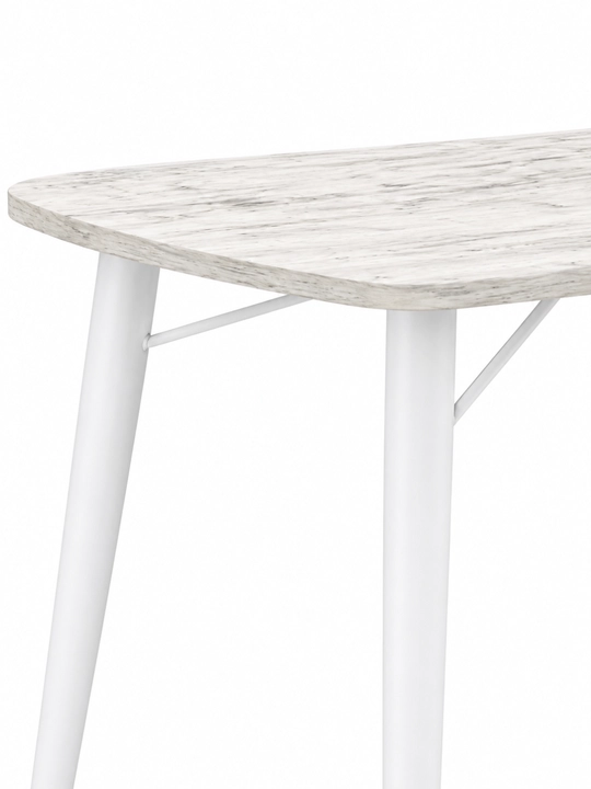 AIKO Geneva oshxona stoli, 6 kishilik, ovqatlanish stoli, metall karkas, 120 x 80 sm