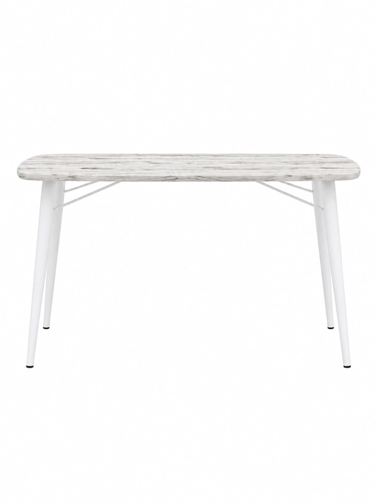 AIKO Geneva oshxona stoli, 6 kishilik, ovqatlanish stoli, metall karkas, 120 x 80 sm