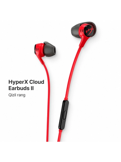 HyperX Earbuds II проводные наушники с мощным звуком, басом и микрофоном