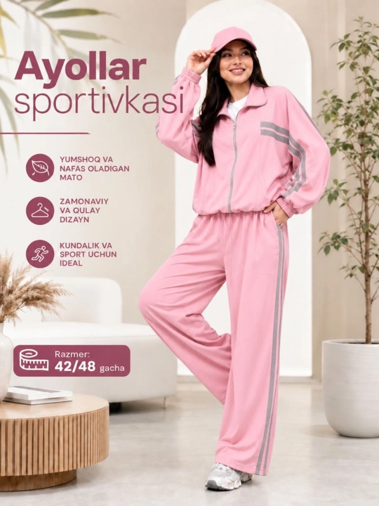 Ayollar sportivkasi, sport kostyumi, ayollar kiyimi, zamonaviy sport kiyim - 