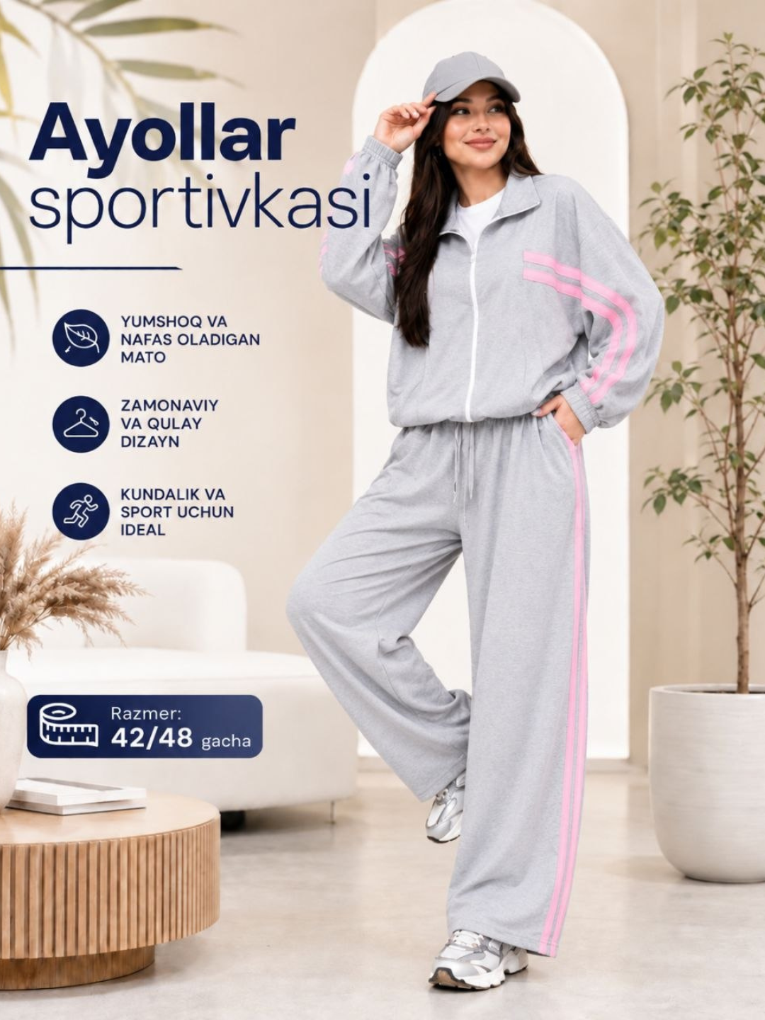 Ayollar sportivkasi, sport kostyumi, ayollar kiyimi, zamonaviy sport kiyim - 