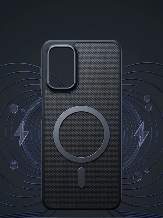 Samsung Galaxy A13 uchun g‘ilof, qora, teksturali, MagSafe’siz