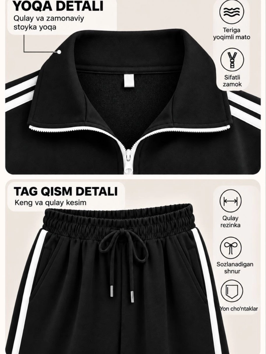 Ayollar sportivkasi, sport kostyumi, ayollar kiyimi, zamonaviy sport kiyim