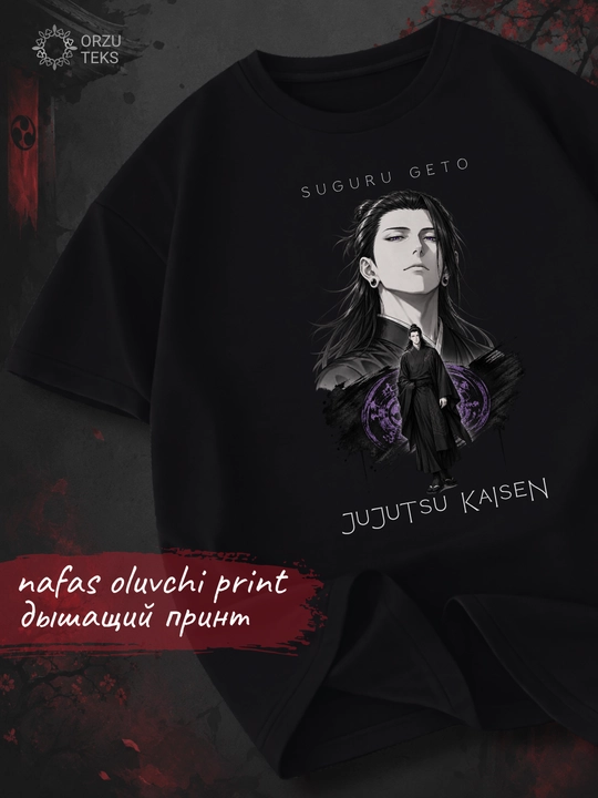 Футболка с принтом аниме Магическая битва, Jujutsu Kaisen, Demon Slayer, ORZU TEKS