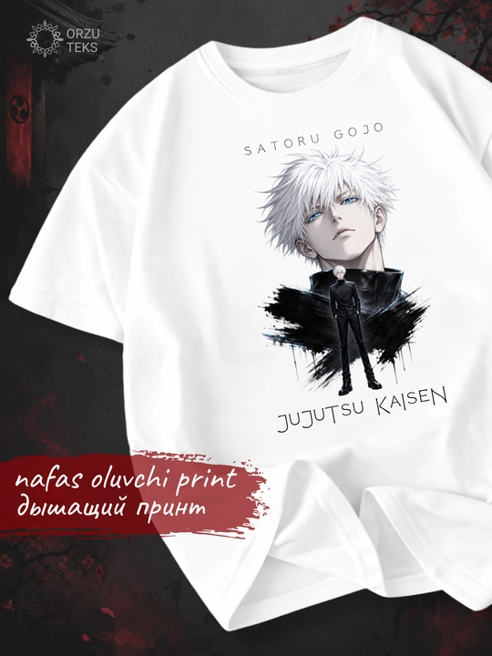 Футболка с принтом аниме Магическая битва, Jujutsu Kaisen, Demon Slayer, ORZU TEKS