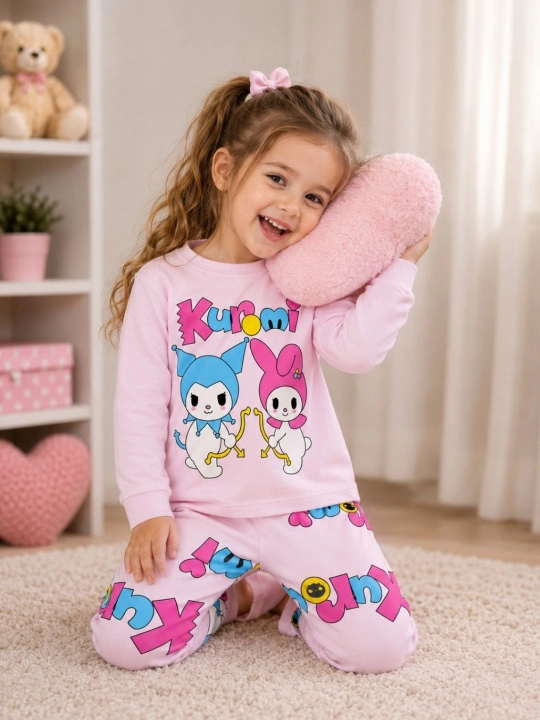 1-8 yoshli bolalar uchun uzun yengli yumshoq pijama