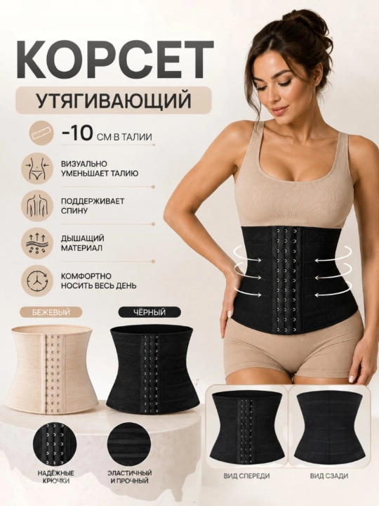 Женский корсет, под одежду, для похудения, спортивный корсет
