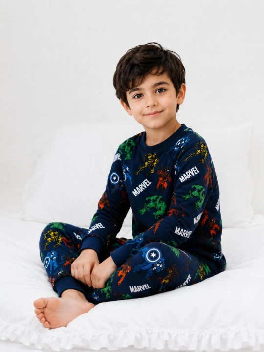 1-8 yoshli bolalar uchun uzun yengli yumshoq pijama