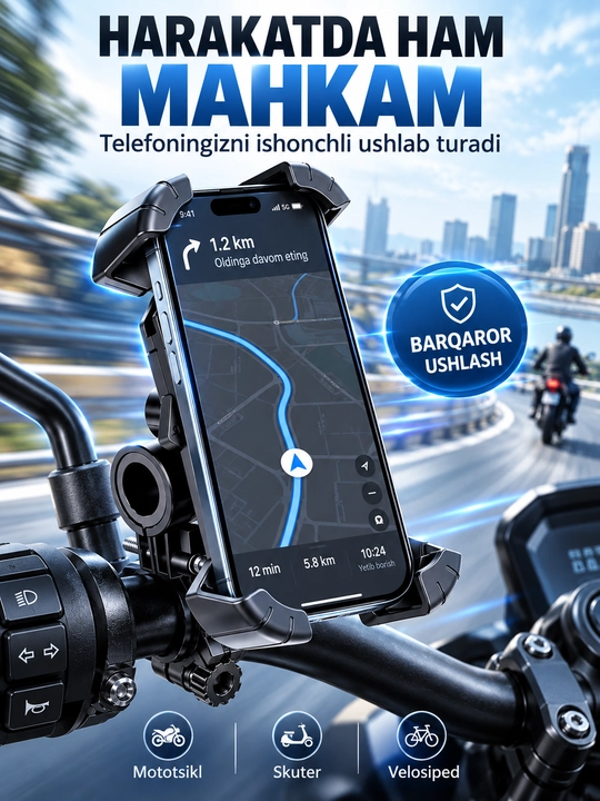 Avtomobilda telefon tutqichi, telefon mahkamlagichi