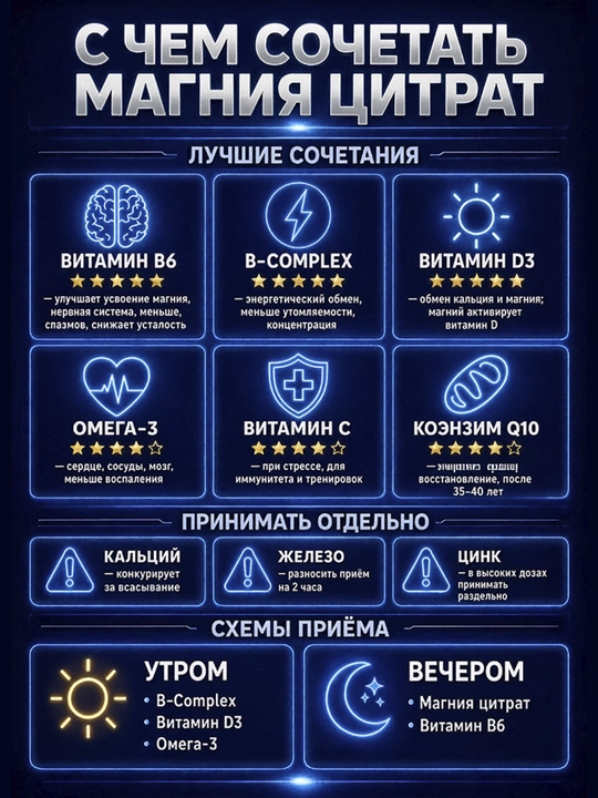 GLS Magniy Sitrat + Vitamin B6 500 mg, Magniy B6 asab tizimi va mushaklar uchun 90 kapsula