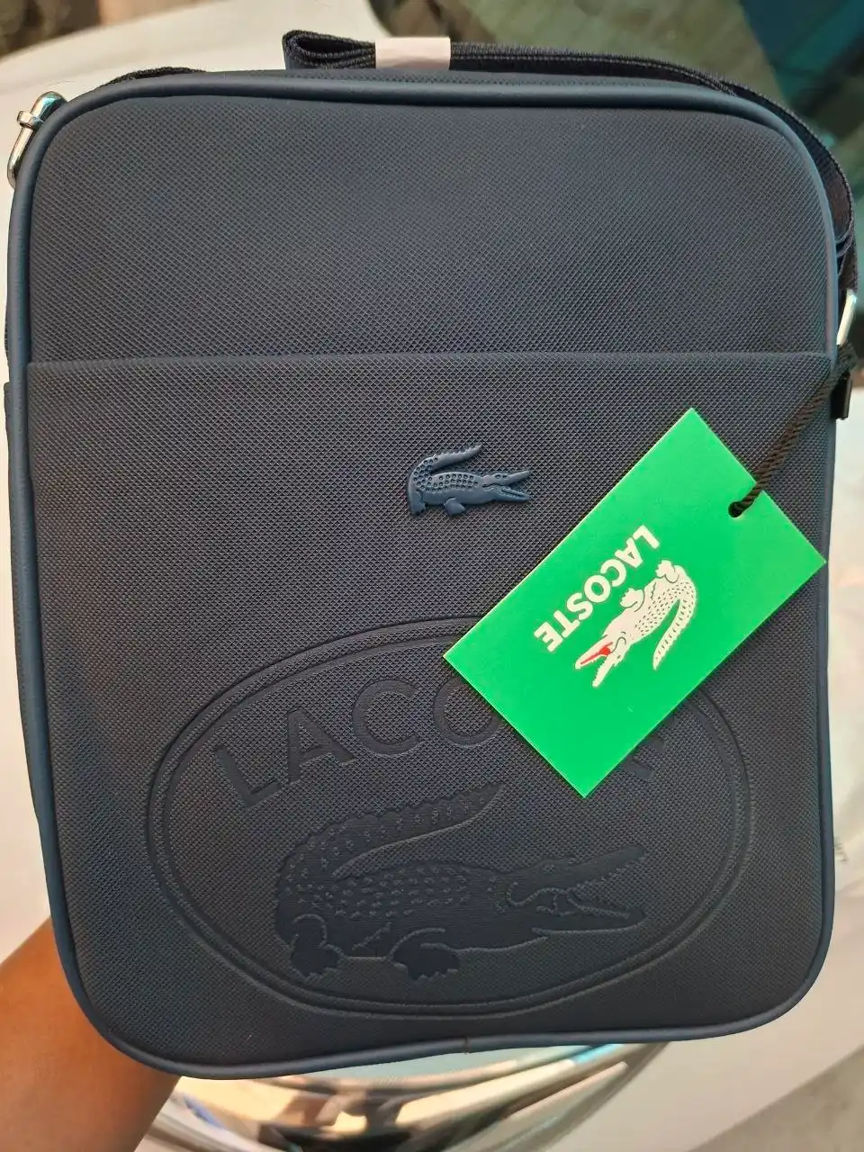 Мужская сумка через плечо, кроссбоди, стиль Lacoste, влагостойкая барсетка