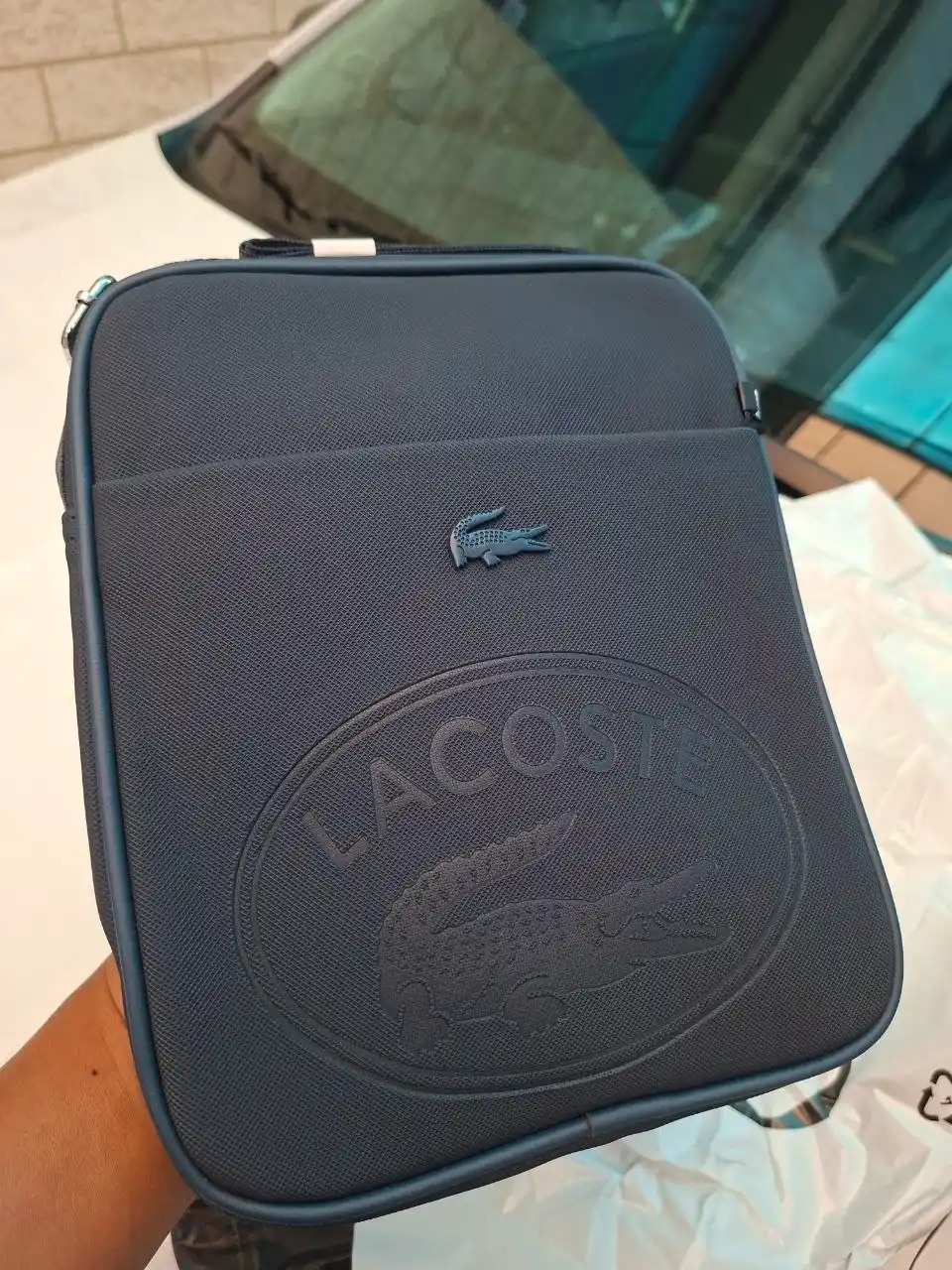 Мужская сумка через плечо, кроссбоди, стиль Lacoste, влагостойкая барсетка