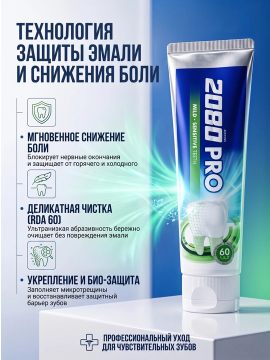 Зубная паста для взрослых от 12 лет отбеливающая зубы и десны Dr.clinic 2080, Корея 120 мл