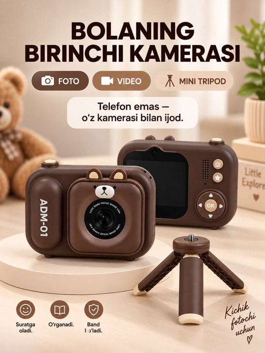 ADM-01 zamonaviy bolalar fotoapparati, bolalar uchun raqamli kamera,qiziqarli fotokamera