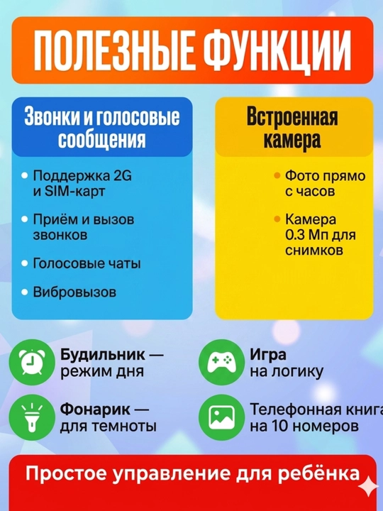Детские умные смарт часы, работают на SIM карте, управления через приложения на расстоянии
