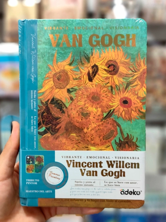 VANGOGH Bloknot daftar, 128×188 mm, 160 varoq, 3D relyefli kolleksion, dizayn 4 xil dizayn