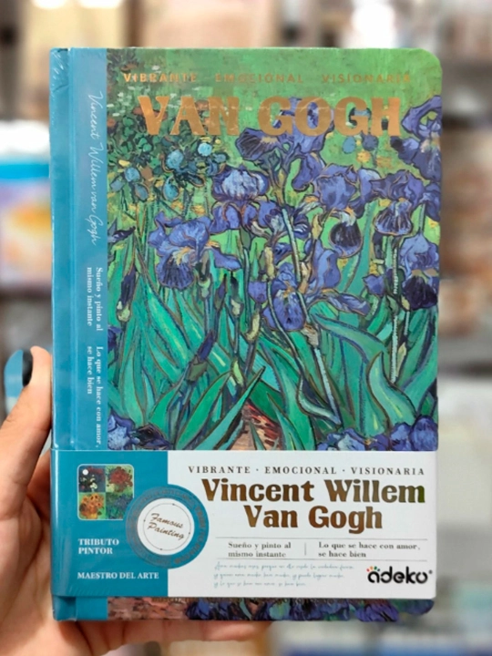 VANGOGH Bloknot daftar, 128×188 mm, 160 varoq, 3D relyefli kolleksion, dizayn 4 xil dizayn