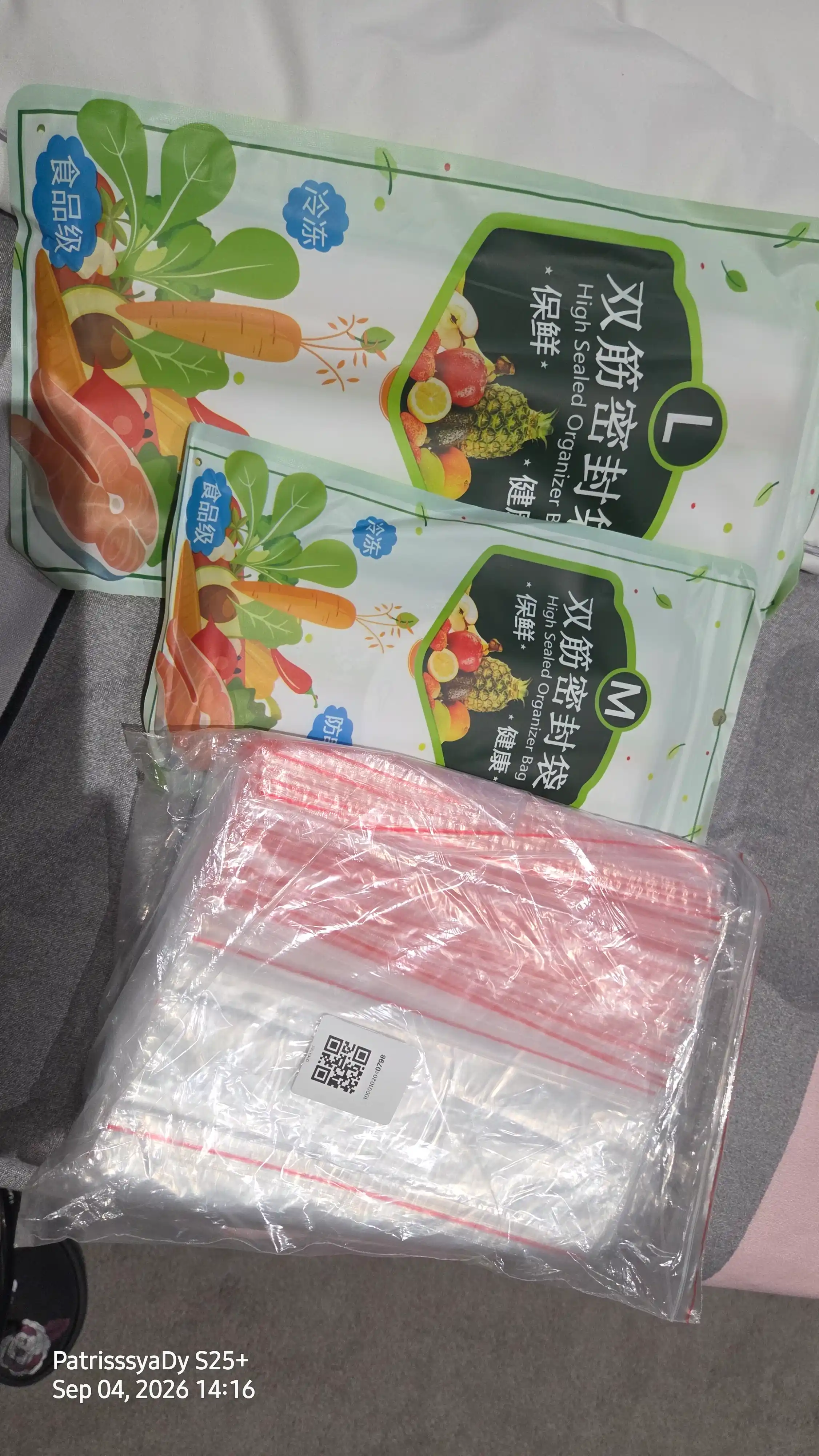 Zip-lock paket 100 dona, oziq-ovqat va buyumlar uchun