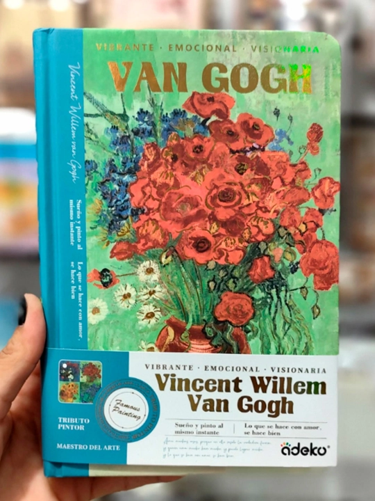 VANGOGH Bloknot daftar, 128×188 mm, 160 varoq, 3D relyefli kolleksion, dizayn 4 xil dizayn