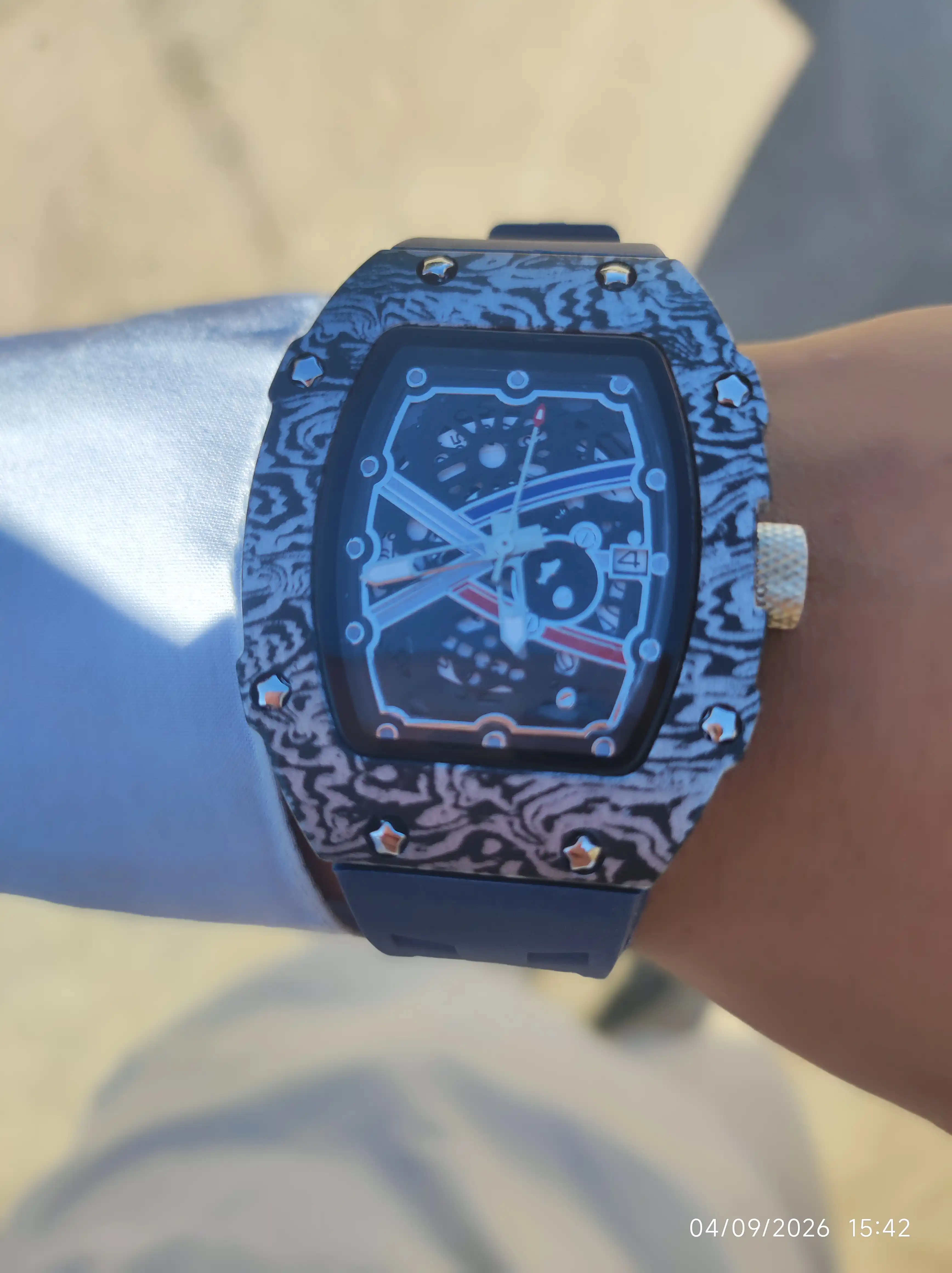 Мужские часы в стиле AULITER - Richard Mille, кварцевый механизм, в подарочной коробке
