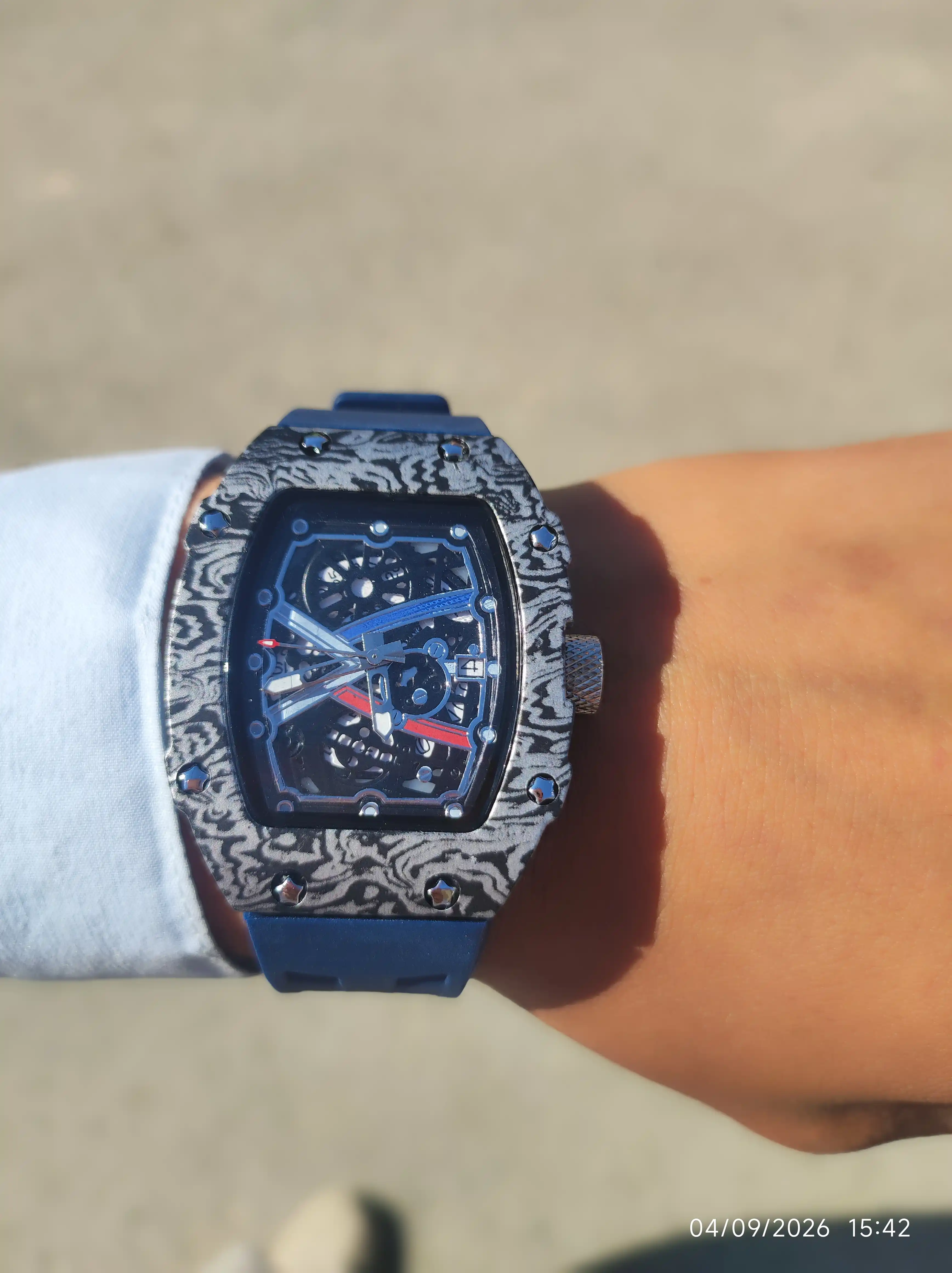 Мужские часы в стиле AULITER - Richard Mille, кварцевый механизм, в подарочной коробке