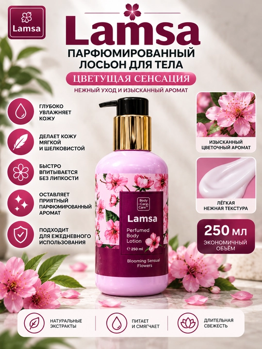 Парфюмированный лосьон для тела Naseem Lamsa, 250 мл - 