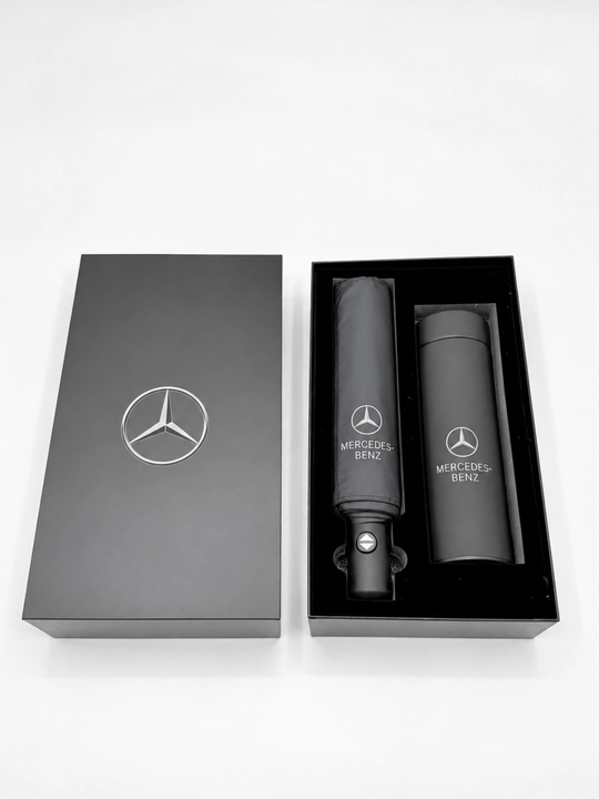 Подарочный набор в стиле Mercedes-Benz — зонт и термос - 