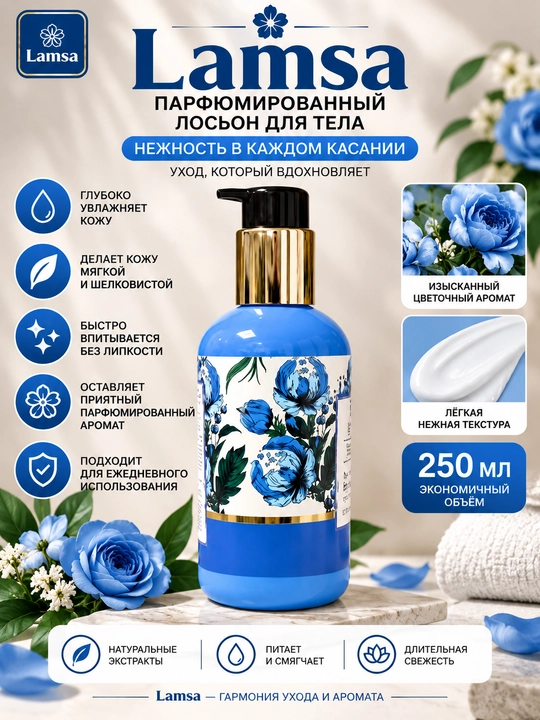 Парфюмированный лосьон для тела Naseem Lamsa, 250 мл - 