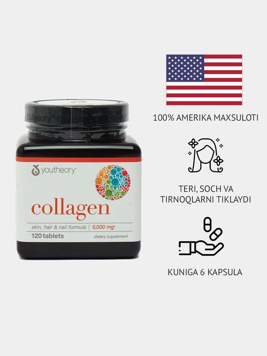Kollagen Youtheory, CollagenUP, 1000 mg, 120 tabletka - 