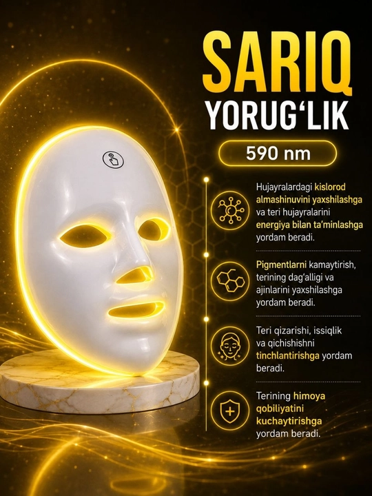 Led yuz maska,Foton yoshartirish vositas, ledniqob, go'zallik yuz vositas, dog'ketqizuvchi