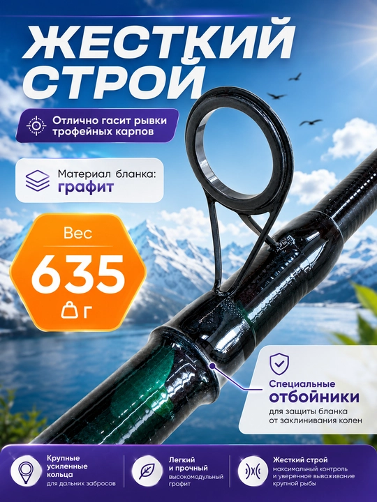 Карповое телескопическое удилище Tele Carp