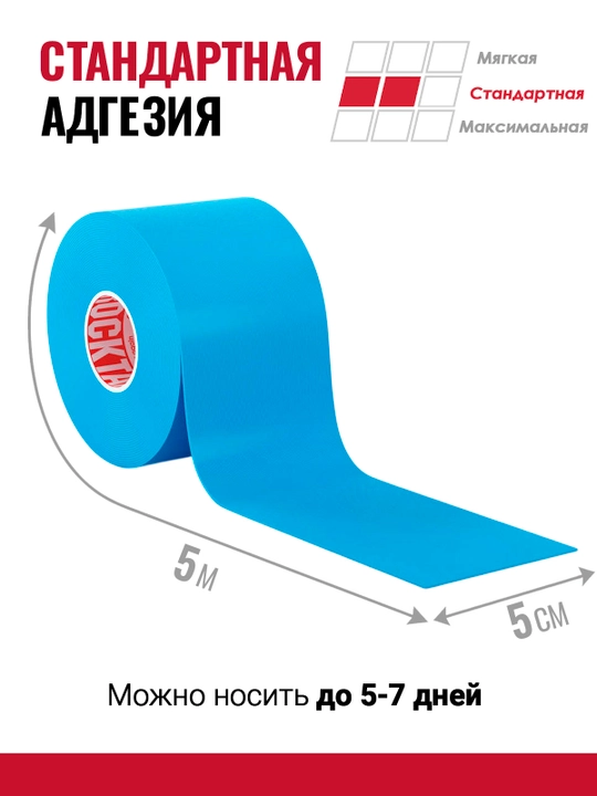 Кинезио тейп Rocktape, 5см*5м, тейп спортивный, для устранения болей в мышцах и суставах