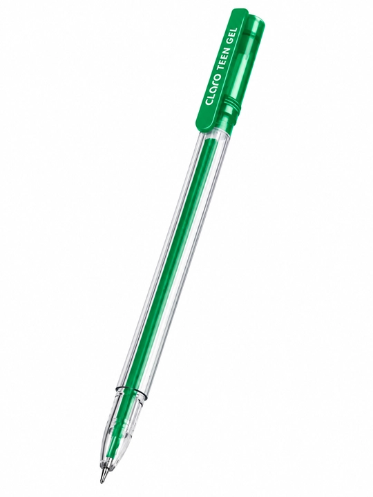 Claro Teen Gel 0,6 mm gel ruchka, yashil rangli, 10 dona - 