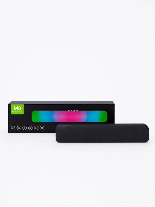 Колонка LED саундбар Bluetooth, 6Вт мощности с подсветкой и с микрофоном выходом AUX