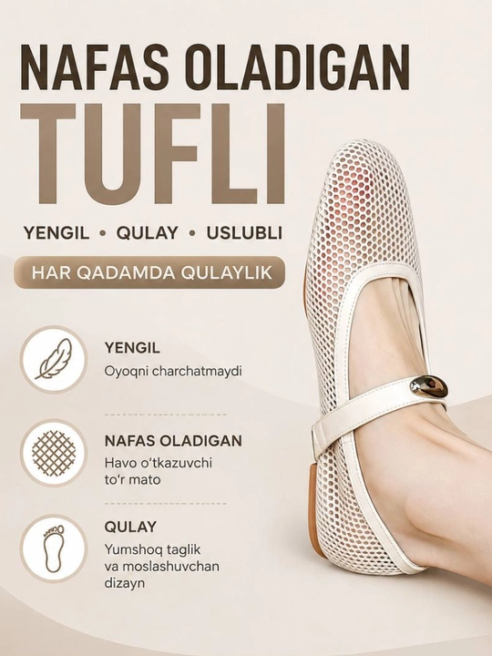 Ayollar uchun yengil va qulay baletkalar - 