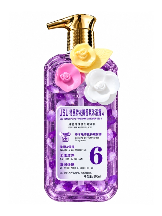 Dush geli 800 ml, yoqimli gul iforli, kundalik tana parvarishi uchun