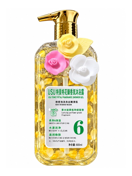 Dush geli 800 ml, yoqimli gul iforli, kundalik tana parvarishi uchun