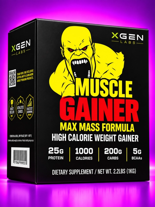 Гейнер MUSCLE GAINER для наборы мышечной массы , 1-3-7 кг - 