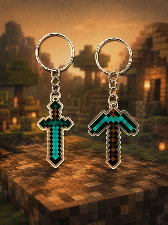 Брелoки Minecraft, вешалки для ключей, 2 штуки