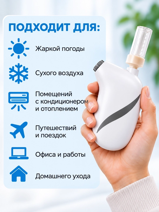 Нано-спрей для лица, ультразвуковой увлажнитель Mesmooth