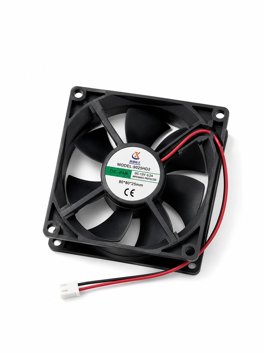 DC FAN 80×80×25 mm — 12V sovutish ventilyatori