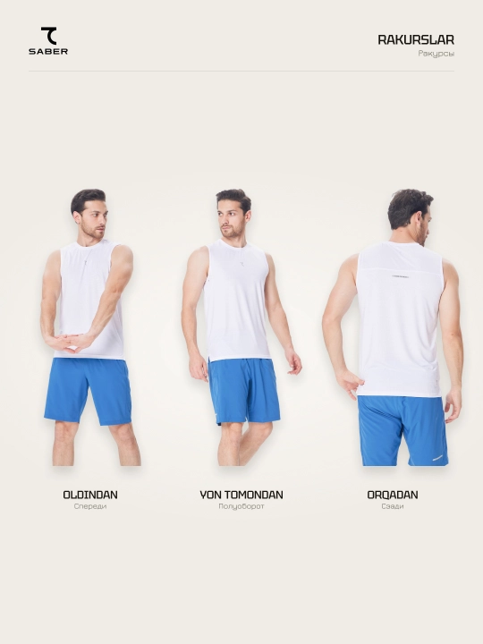 7SABER Dri-Fit Active erkaklar sport maykasi yugurish va sport zali uchun